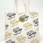 Hard Rock Cafe Hard Rock Canvas Tote bag 50th Anniversary Limited Edition Gold Black Photo 0