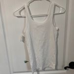 Aerie  Ribbed Tank Top White XS Fitted Scoop‎ Neck Sleeveless Basic Layering Top Photo 6