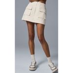 Alo Yoga Alo Night Out Cargo Skirt Ivory Cream Zip High-Waist Waisted Utility Zipper Edgy Photo 3