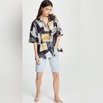 Free People  Women’s Love Letters Button Down Oversized Shirt Multicolor M Photo 1
