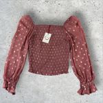 Raga  Elle Smocked Top‎ in Burnt Orange Sz XS NWT Anthropologie Boho Photo 2