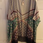 Victoria's Secret NWT Purple and Green Mixed Print Victoria’s Secret Kimono Open Jacket Photo 1