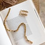 NEW Eddie Borgo Gold Supra Chain Link Post Earrings 2” Drop 12k Gold Vermeil Photo 4