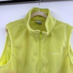 Columbia Fleece Vest Women's Plus Size 2X Full Zip Yellow Green Citrine Photo 1