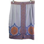 Plenty By Tracy Reese Women's Size 8 Gray, Blue, Orange Floral Pencil Skirt Photo 1