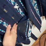 Finley Jeanette Taos western themed striped shirt dress size XS Blue Photo 12