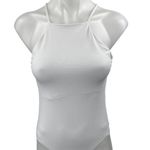 ZARA Women's White Sleeveless Cami Camisole Racerback Thong Bodysuit Tank Top S Photo 0