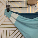 l*space L* Johnny Classic Bikini Bottom in Teal Blue and White Size US Large Photo 4