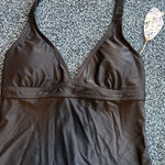 Prana nwt Black Halter Swimsuit Top size small Lahari tankini $70 Photo 0