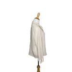 Lulus  Cream Sheer Button Front Collard Shirt Size Large. Womens Beach Resort Photo 3