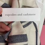 Cupcakes and Cashmere Sheath Dress 10 Ivory Navy Striped Sleeveless Back Cut Out Photo 13