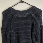 IRO Sweater Womens Small Black Open Knit Chunky Pullover Cropped Cotton Top Photo 7