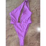 Michael Costello Kasie One Piece in Electric Purple Medium New Womens Swimsuit Photo 3