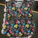 Kiwi Fresh Colorful Blouse w/Ruffle Cap Sleeves Size Small EUC Photo 1