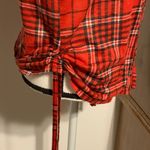 No Boundaries  Red Plaid Tank Top Photo 3
