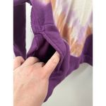 Free People Cream and Purple Ombre Metti Oversized Crew Sweatshirt Size XS Photo 3