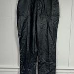 Princess Polly  Faux Leather Black Pants Straight Leg Size 4 Photo 2