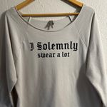 I Solemnly Swear A Lot Slouchy 3/4 sleeves Women's Graphic Top Black Size XL Photo 2