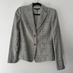 Brooks Brothers  Women's Moon Linen Wool Plaid 2-Piece Pant Suit Blazer UK Size 6 Photo 0