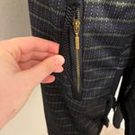 Per Se Carlisle Black and Green Patterned Trench Coat Photo 4