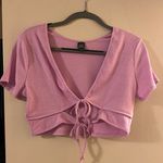 Wild Fable Purple Tie Crop Top Photo 0