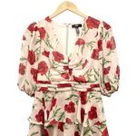 AQUA Formal Blush Pink Red Floral Party Cocktail Dress Minidress Women’s Size 0 Photo 6