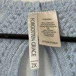 Forgotten Grace  Blue Cardigan 2X Crochet Lace Bohemian Duster Jacket Sheer Photo 2