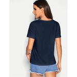 SheIn - Women's navy-blue orange and cheetah print Shortsleeve T-shirt Size XL Photo 1