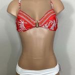 La Blanca New. red and white bikini set. Medium. Retails $139. Photo 0