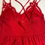 No Boundaries  SZ M Red Lace Babydoll Cami Top Romantic Y2K Boho festival Country Photo 3