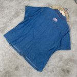 White Stag  Vintage Denim Button Down Shirt Cherry School Embroidered 22W/24W Photo 5