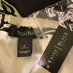 White House | Black Market WHBM White & Black Floral Strapless Pocket Dress New Photo 12