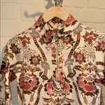 Spartina 449  dress Nora half zip mystic moss stencil coral Xxs NEW brown pink Photo 3