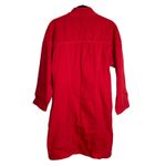 ÉTICA CHARLEY BIKER DRESS Etica Red Moto Jacket Asymmetrical Zip Pockets Women M Size M Photo 3