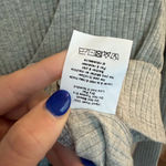 Lush Clothing Lush Button Up Ribbed Long Sleeve Top in Grey Photo 5