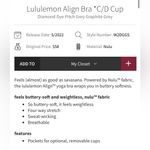 Lululemon NWT Align sports Bra Diamond Dye Pitch Grey Graphite Grey Size 2 Photo 2