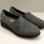Clarks Loafer Slip On Wedge Platform Sharon Pump Lightweight Comfort Travel Grey Photo 0