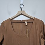 SKIMS NEW  All-In-One Scoop Neck Long Sleeve Jumpsuit - Caramel Womens‎ Size 2X Photo 3