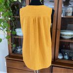 W5  Golden Yellow Button Front Knit Tank Top Photo 3