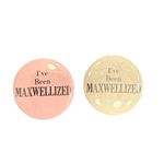 Vintage Bundle of (2) I've Been Maxwellized Metal Button Pins Pink Photo 0