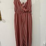SheIn  Pink Stripe Cropped Jumpsuit Photo 0