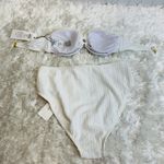VERO MODA NWT White Strapless Bikini High Waist Bottom Sz Small Medium Photo 9