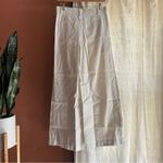 Madewell Superwide-Leg Trouser in Pinstripe Linen Blend Harlow Pants NWT Size 0 Photo 4