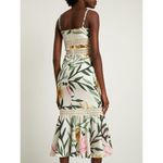 PatBO JAsmin Fitted Midi Dress in White 0 New Womens Floral Resort Green Photo 10