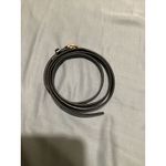 J.Crew Genuine Italian Leather Belt Gold Buckle Black Slim Classic Photo 3