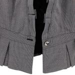 White House | Black Market WHBM Micro Check Ruffle Trim 3/4 Sleeve Lightweight Career Blazer Size 6 Photo 3