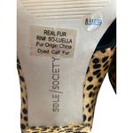 Sole Society Luella Genuine Calf Hair Cheetah Print Strappy Heeled Mule Size 8.5 Photo 7