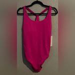 Athleta NWT  Malibu One Piece Swimsuit Size L Hot Pink magenta Color Photo 3