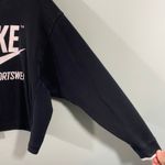 Nike Women Black Sportswear Terry Crew Neck Sweatshirt Size S #857088-010 Photo 4