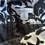 Liz Claiborne 16 A Line Skirt Black White Floral Whimsygoth Career Modern Slit Photo 3